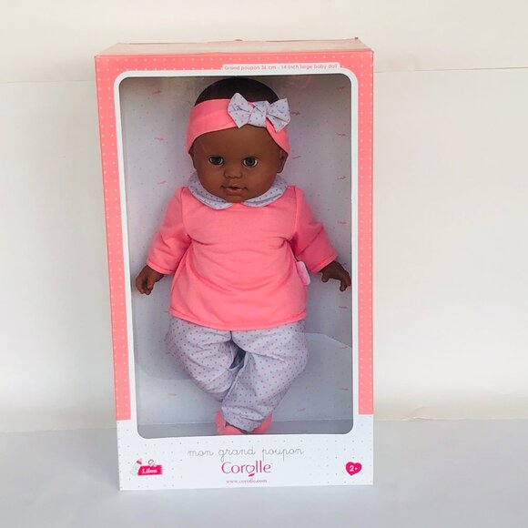 Corolle Mon Grand Poupon Lilou Black Baby Doll 14"(36cm) New in Box - Picture 8 of 13